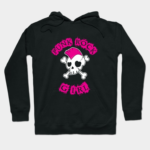 Punk Rock Girl Hoodie by dumbshirts